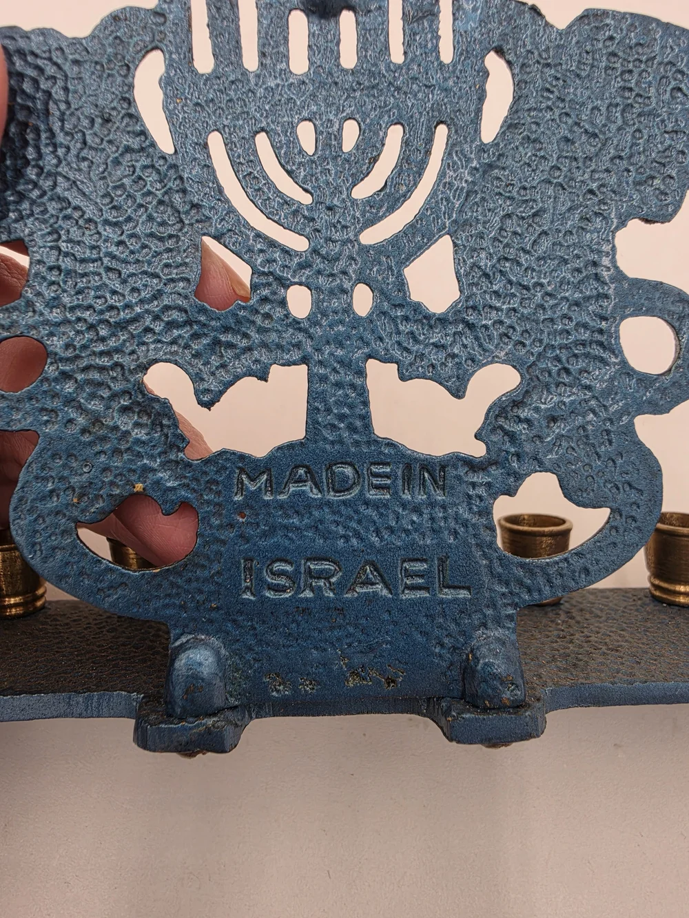 🕎 Vintage Israeli Brass “Lions of Juda” Menorah / Chanukia